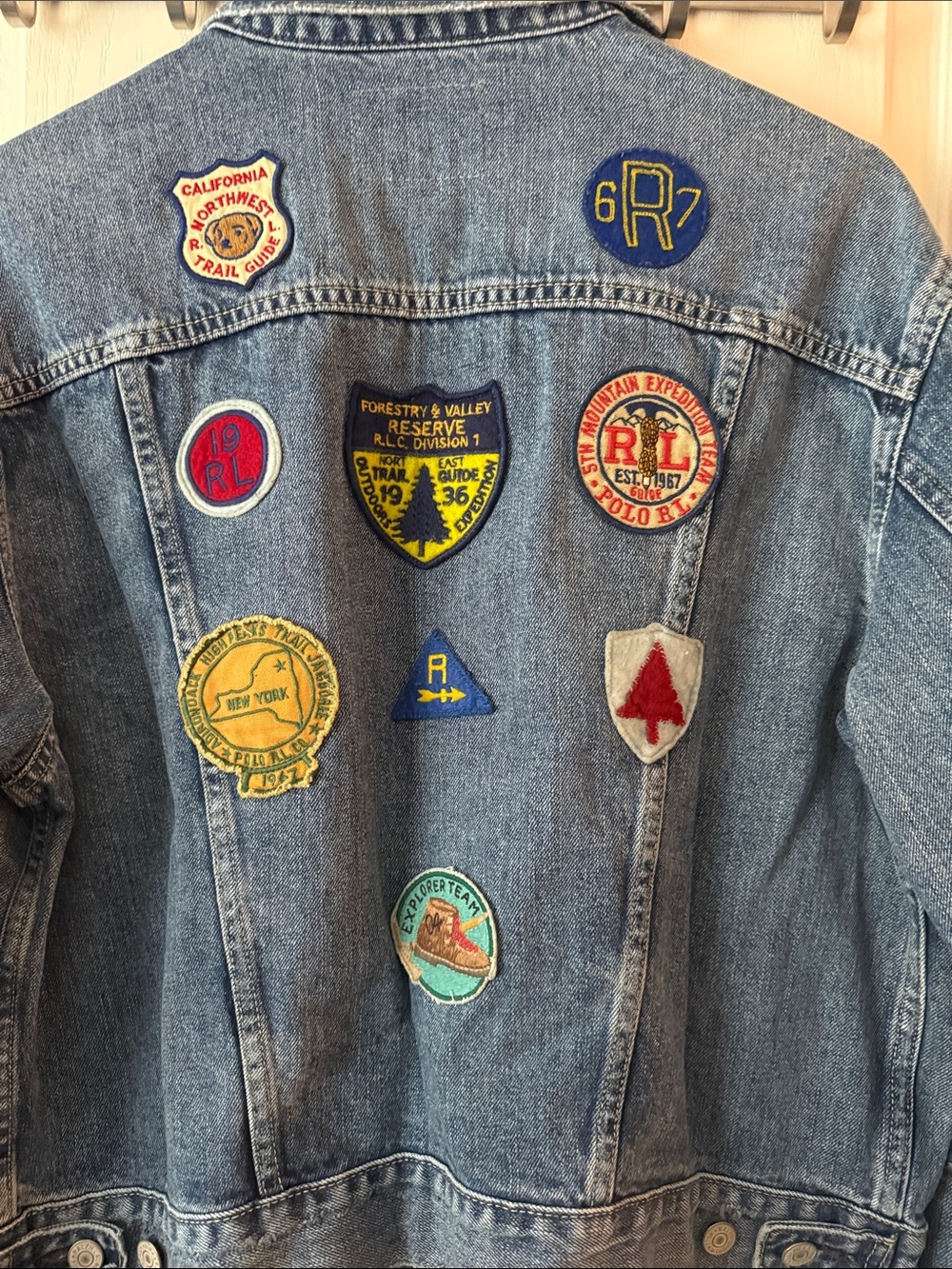 Ralph Lauren Light Blue Denim Jacket with Polo Label - Picture 5 of 6